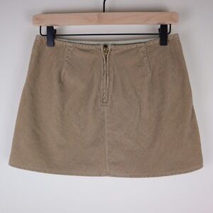 United Colors of Benetton Beige Corduroy Skirt Size 38 Waist 13" Length 13"